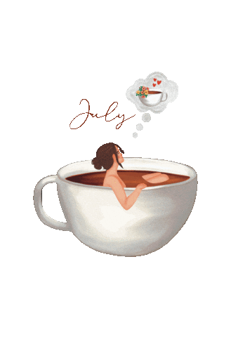 Coffee July Sticker