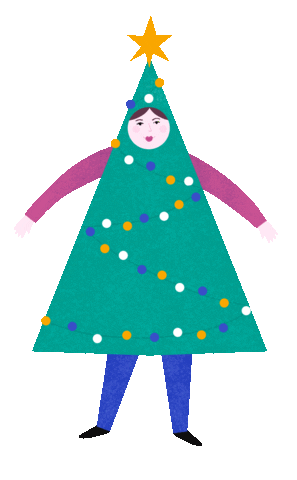 Christmas Tree Sticker by Bett Norris