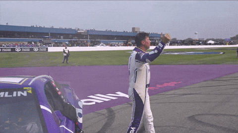 Denny Hamlin Michigan GIF by NASCAR