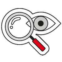 bundesagenturfurarbeit eye arbeit ausbildung lupe Sticker