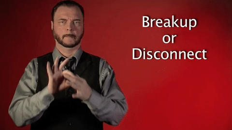 sign language breakup or disconnect GIF by Sign with Robert