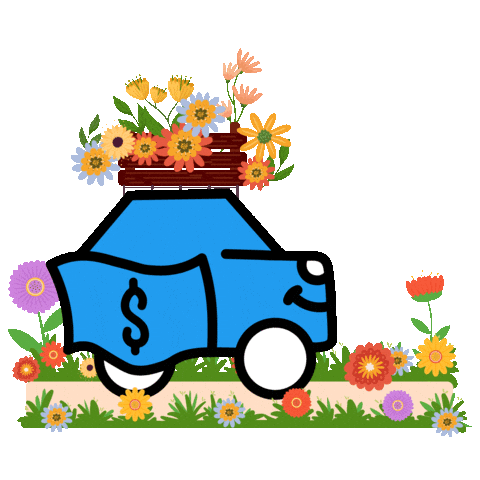 Spring Season Flower Sticker by Wheelzy