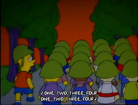 Season 1 Army GIF by The Simpsons