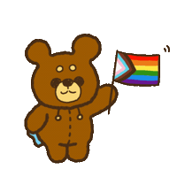 clipartaiwanga1010 pride bear taiwan yuchu Sticker