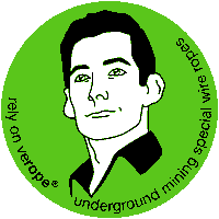 veropemining underground mining undergroundmining verope Sticker