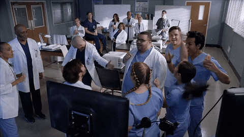 Happy Greys Anatomy GIF by ABC Network