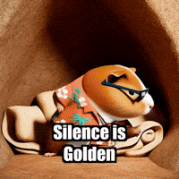 Silence Is Golden Mindfulness GIF by Guinea Gambino