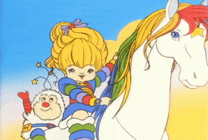 happy rainbow brite GIF