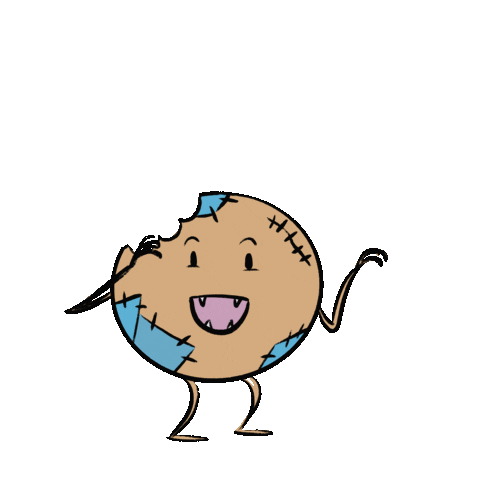 Happy Cookie Monster Sticker by AndorasBubble