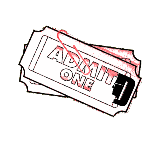 Cinema Ticket Sticker by Ikon London Magazine