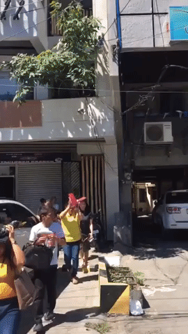 People Evacuate Buildings as Second Earthquake Hits Philippines