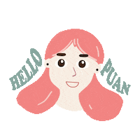 Girl Hello Sticker