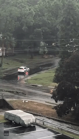 Electrical Box Explodes Following Flash Flooding in Philadelphia