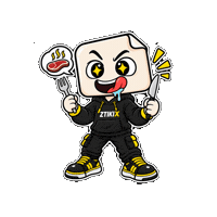 Hungry Lets Eat Sticker by ZTIKIX