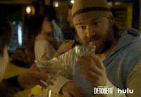 tyler labine cheers GIF by HULU