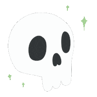 Karadoescolouring halloween sparkle skull character Sticker