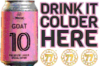 Beer Goat Sticker by 77 Sport Bar