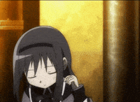 Madoka Magica Hair Throw GIF
