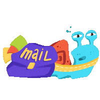 postcardsee speed snail melvin postcards Sticker