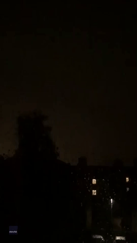 Loud Thunderclap as Lightning Strikes in Edinburgh