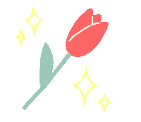 machomacho flower 花 tulip キラキラ Sticker