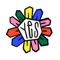 Flower Power Yes Sticker by paolinoshka