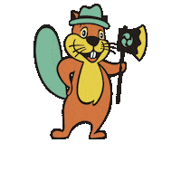 Tanakashoten2020 beaver ビーバー manpei まんぺい君 Sticker