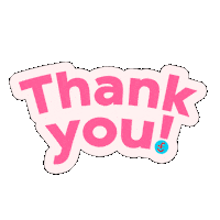 Nom Nom Thank You Sticker by Foodstirs Junk-Free Bakery