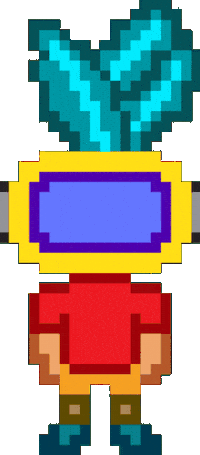 Pixel Head Sticker by spMAKE