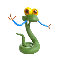 Crash Snake Sticker by Ethias