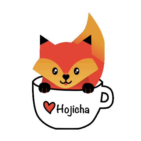 Fox Tea Sticker by Hojicha Co.
