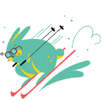 Rabbit Enjoy Sticker by Odesia Vacances