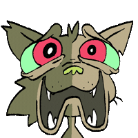 Scared Cat Sticker by Mwnci Animation