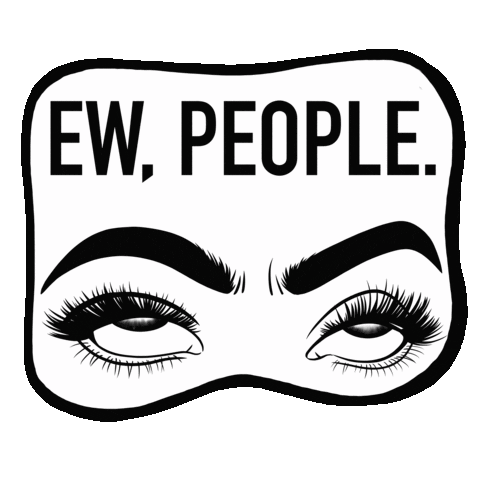 Eyeroll Ew People Sticker