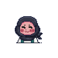 pixlixza laugh pixel art chibi hehe Sticker