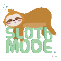 hellokawaiimx relax lazy rest sloth Sticker
