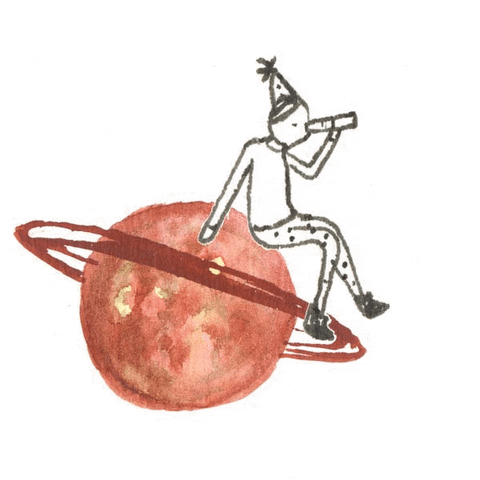 DancingFox giphyupload space chill waiting GIF