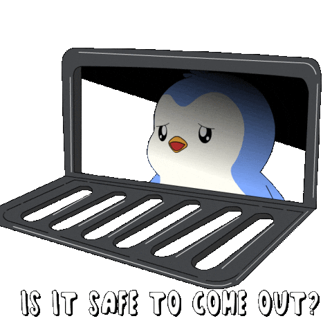 Scared Penguin Sticker by Pudgy Penguins