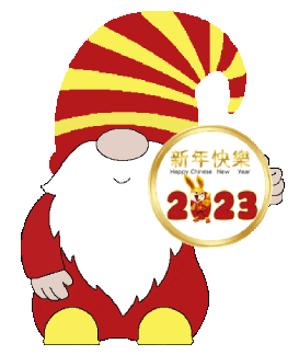 Chinese New Year Gnome Sticker