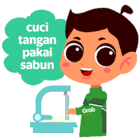 Corona Vitamin Sticker by Grab Indonesia