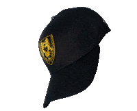 Richard_Valentine black brand gold cap Sticker