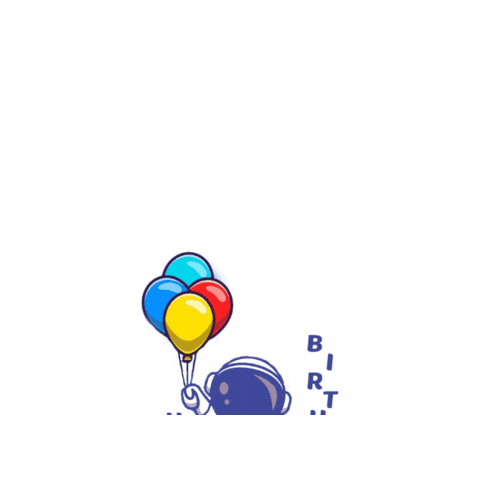 nextmedia giphygifmaker happy birthday astronaut Sticker