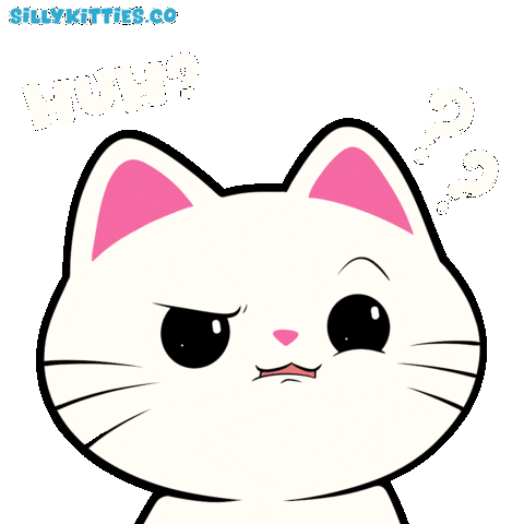 Cats What Sticker by Silly Kitties