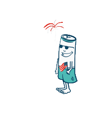 Fourth Of July Icl Sticker by Island Coastal Lager