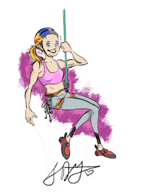 Climbing Sasha Sticker by BestBoulders