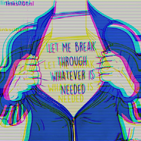 linski101 illustration 80s college power GIF