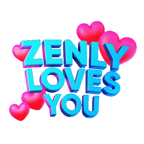 I Love You 3D Sticker by Zenly