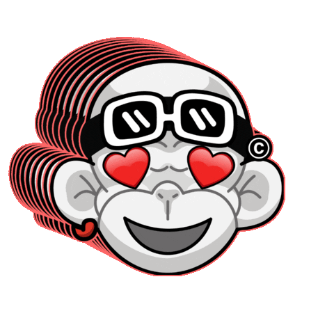 In Love Hearts Sticker by Zhot Shop