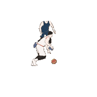 Korean Basketball Running Sticker