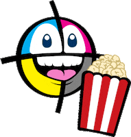 Movie Eating Sticker by PrintMyStuff.com